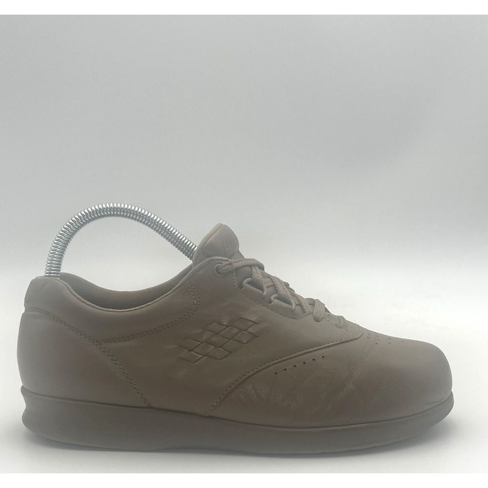 SAS Free Time Shoes Womens 7.5 Beige Leather Lace Up Comfort Casual